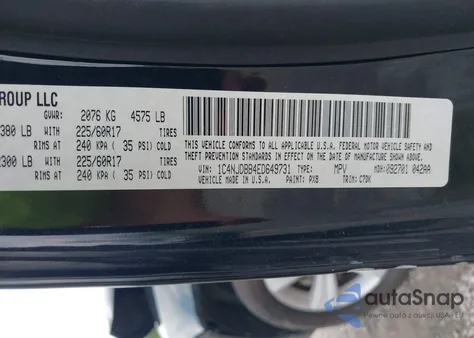 2014 Jeep Compass Sport from USA, damaged, VIN 1C4NJDBB4ED649731